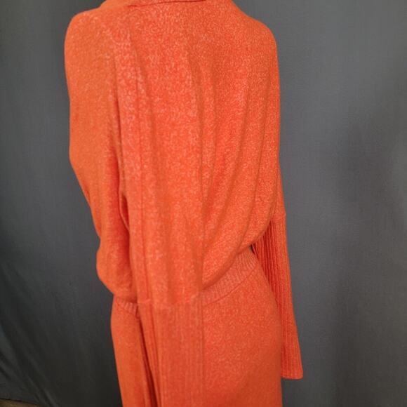 Daily Practice Knit Lounge Set XS Orange Ribbed Waist Minimalist - Picture 5 of 10